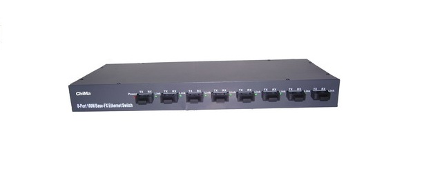 Websmart & SNMP managed 8 port 10/100Base-FX fiber optic switch (P/No: STE-208-X3XM)